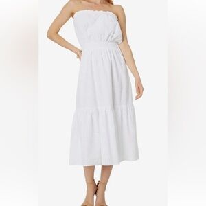 Nikole Strapless Eyelet Midi